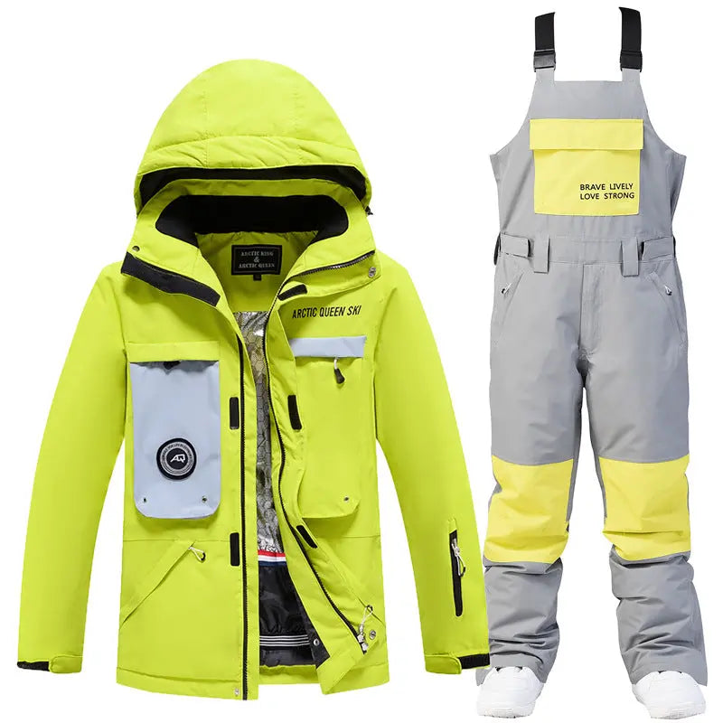 Women’s Hooded One Piece Snowsuit Winter Ski Overalls