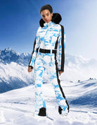 Womens Ski Suit One Piece Snowsuit Snowboard Slim Insulated Jumpsuit