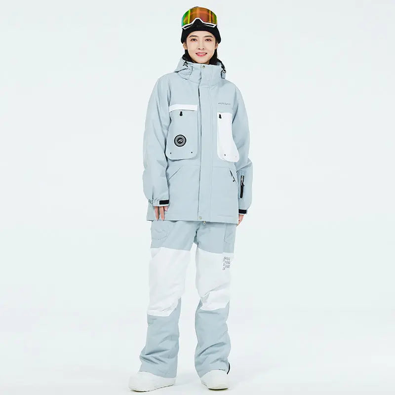 Women's Thick Ski Suit with Matching Snow Bib Pants