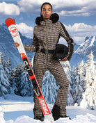 Women's One Piece Ski Suits Slim Waterproof Jumpsuits
