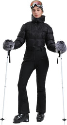 Womens Ski Suits Down One Piece Snowsuit Waterproof Snowboard Jumpsuits