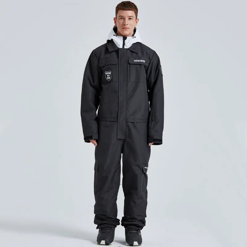 Adult One Piece Ski Suit Waterproof Winter Snowsuit