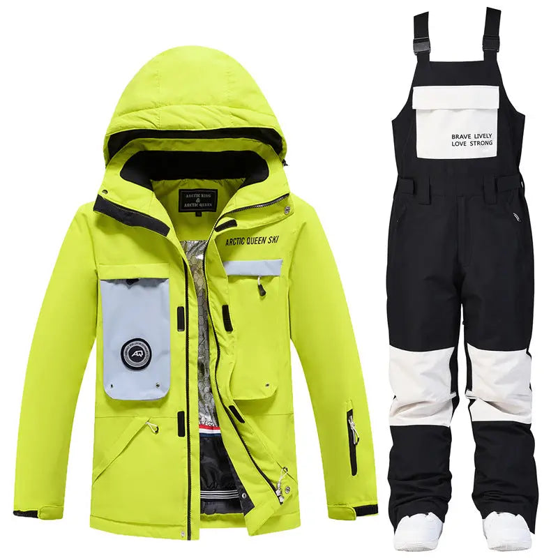 Women’s Hooded One Piece Snowsuit Winter Ski Overalls