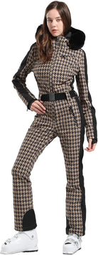 Women's One Piece Ski Suits Slim Waterproof Jumpsuits