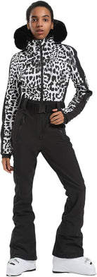 Womens Ski Suit One Piece Snowsuit Snowboard Slim Insulated Jumpsuit
