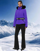 Women's Ski Jacket Snowboard Warm Winter Short Slim Snow Coat Jacket