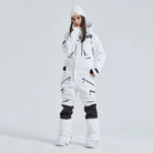 Women’s One Piece Hooded Ski Suit Winter Snowsuit Jumpsuit