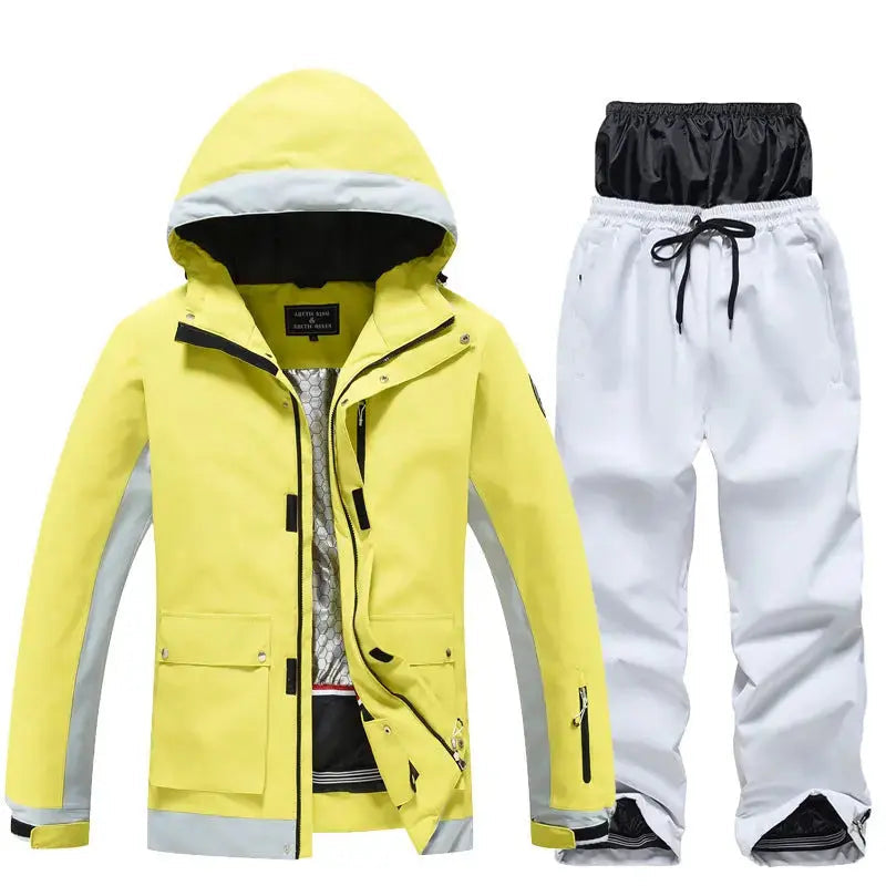 Loose Fit Ski Jacket and Pants Set for Snowboarding