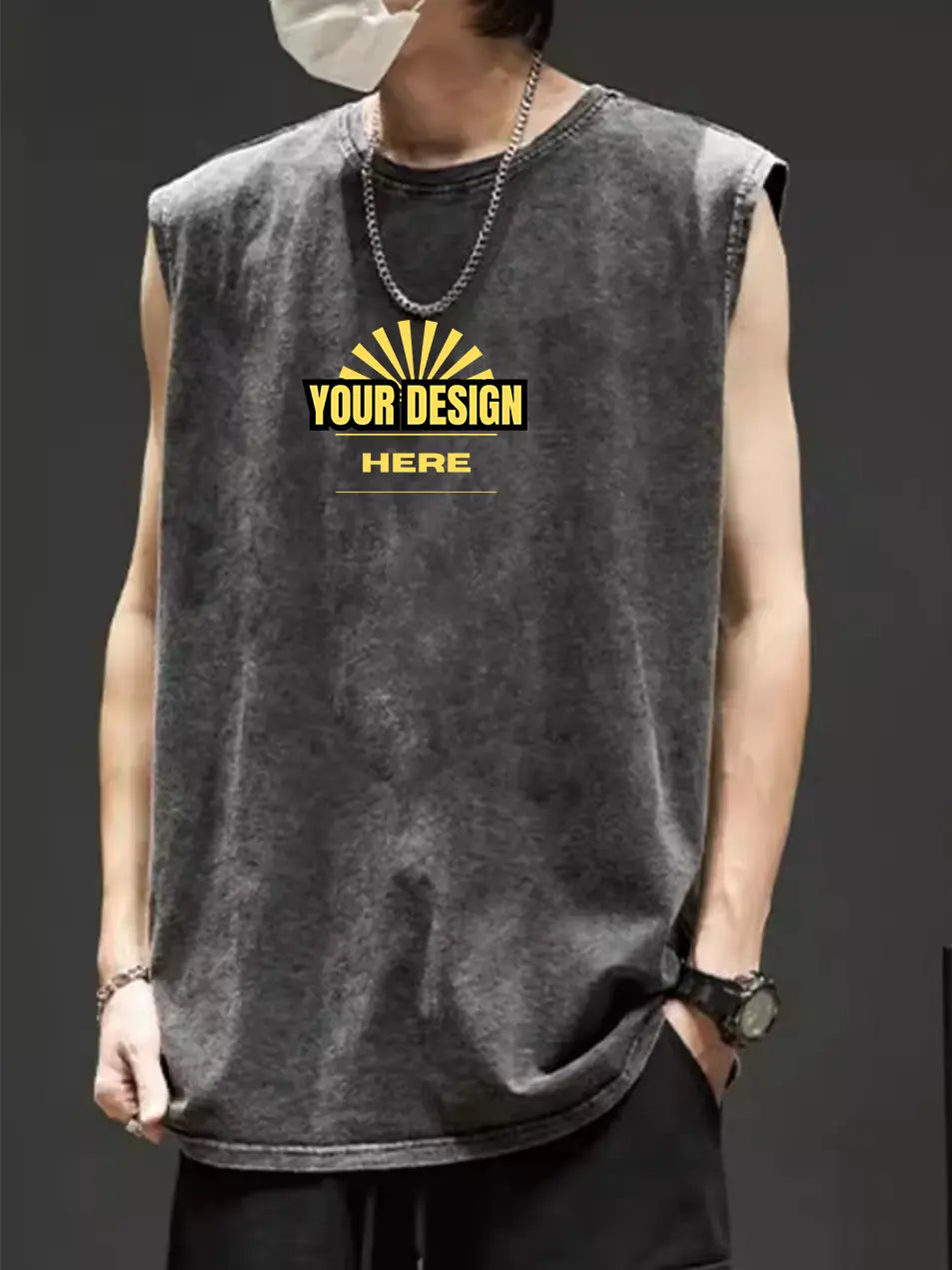 Custom Vintage Wash Cotton Vest 