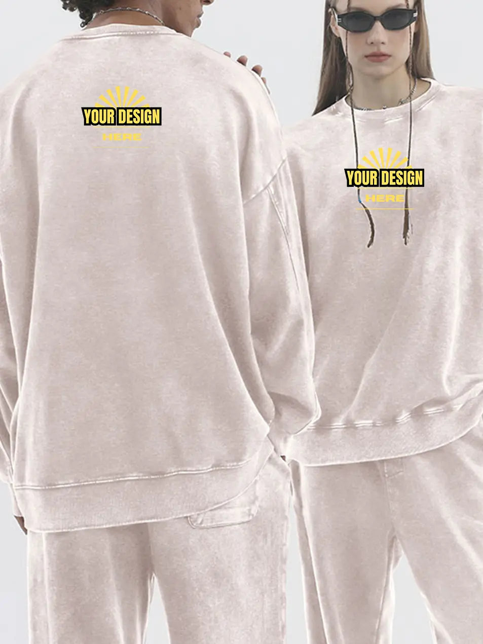 Personalized Vintage Wash Cotton Hoodie 