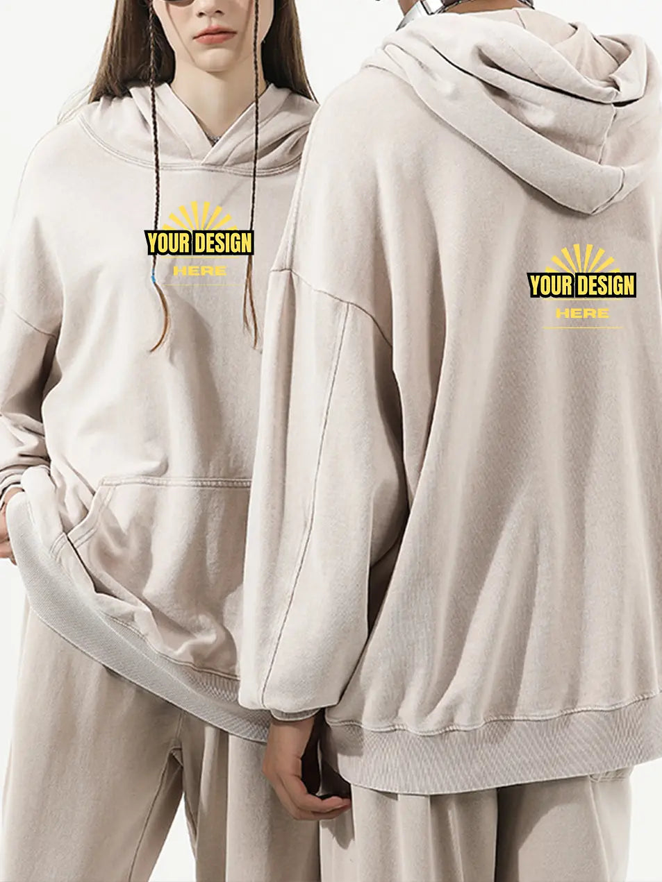 Personalized Vintage Wash Cotton Hoodie 