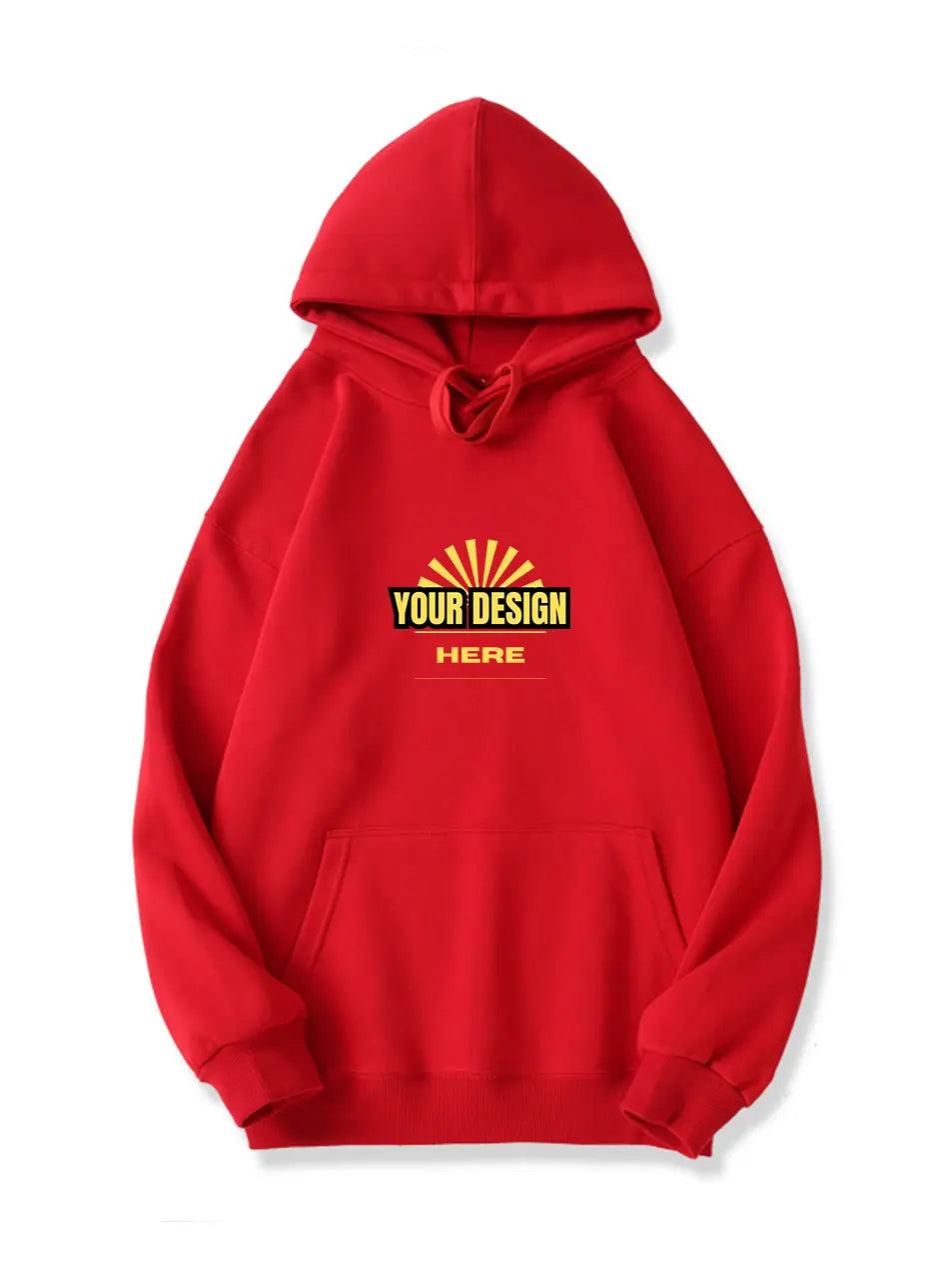Custom Women's Casual Solid Color Pullover Hooded 