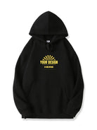 Custom Women's Casual Solid Color Pullover Hooded 