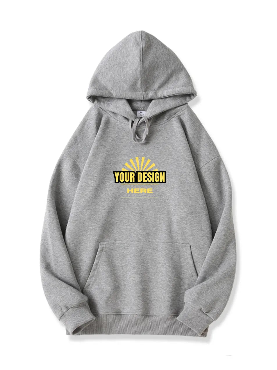 Custom Women's Casual Solid Color Pullover Hooded 