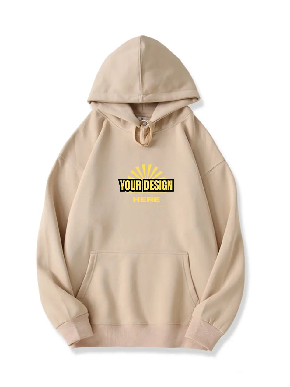 Custom Women's Casual Solid Color Pullover Hooded 