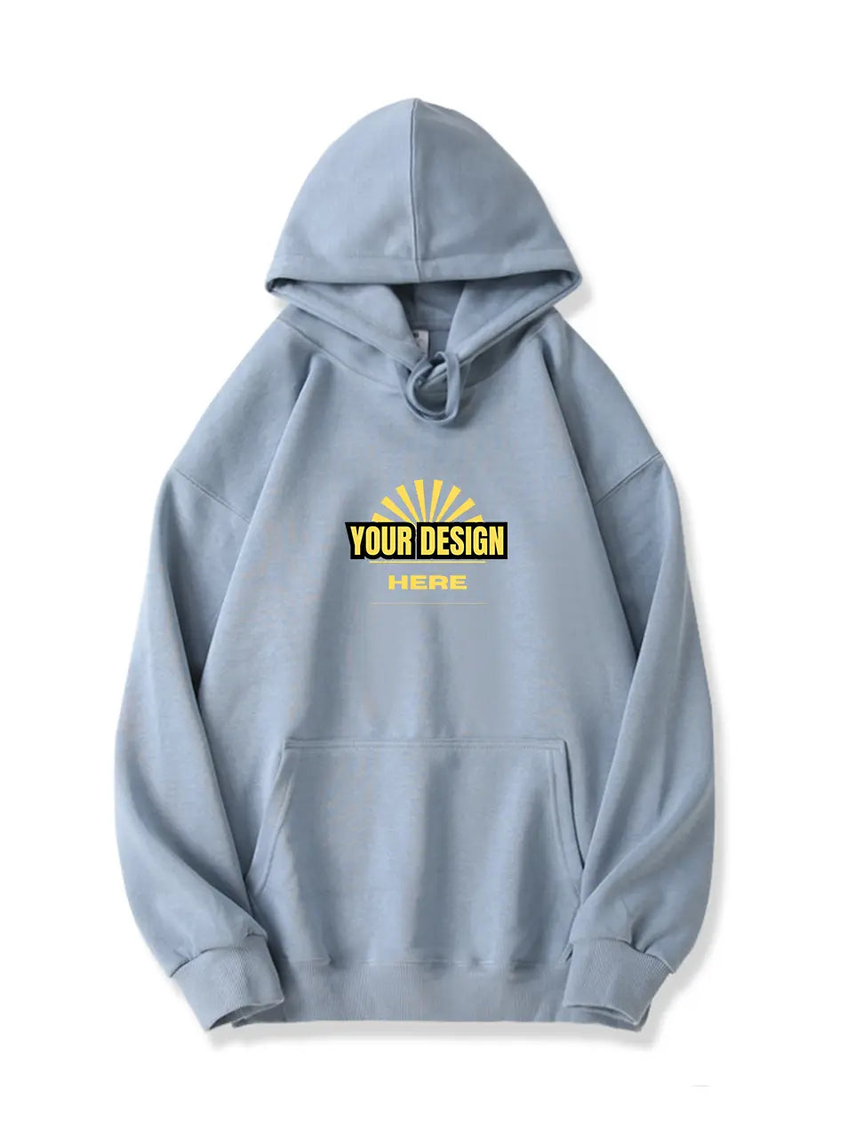 Custom Women's Casual Solid Color Pullover Hooded