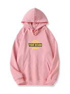Custom Women's Casual Solid Color Pullover Hooded