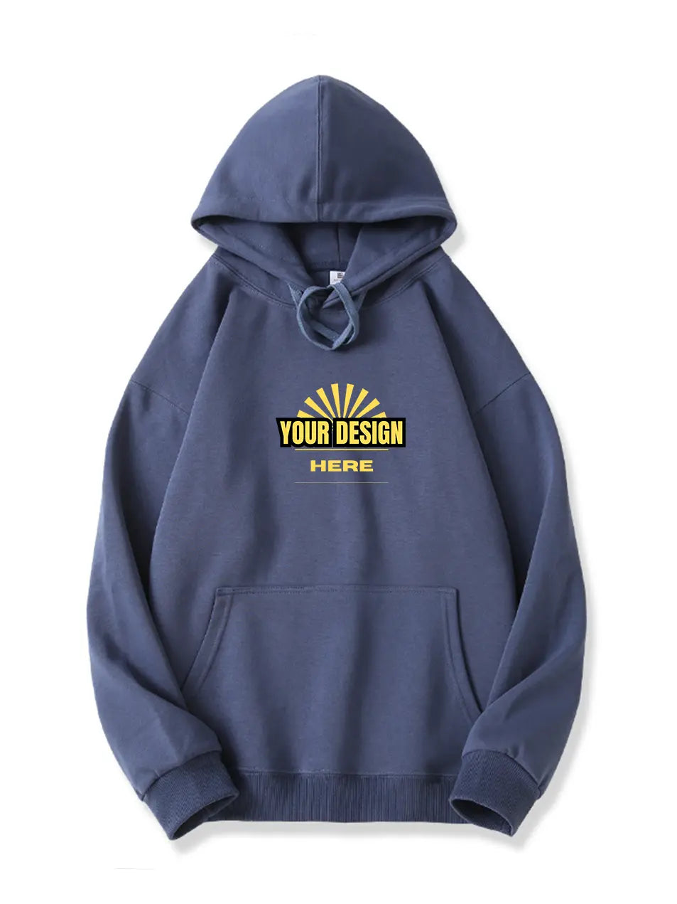 Custom Women's Casual Solid Color Pullover Hooded