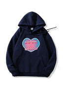 Pink Heart Love My World Hoodie for Valentine's Day Emma Bridess