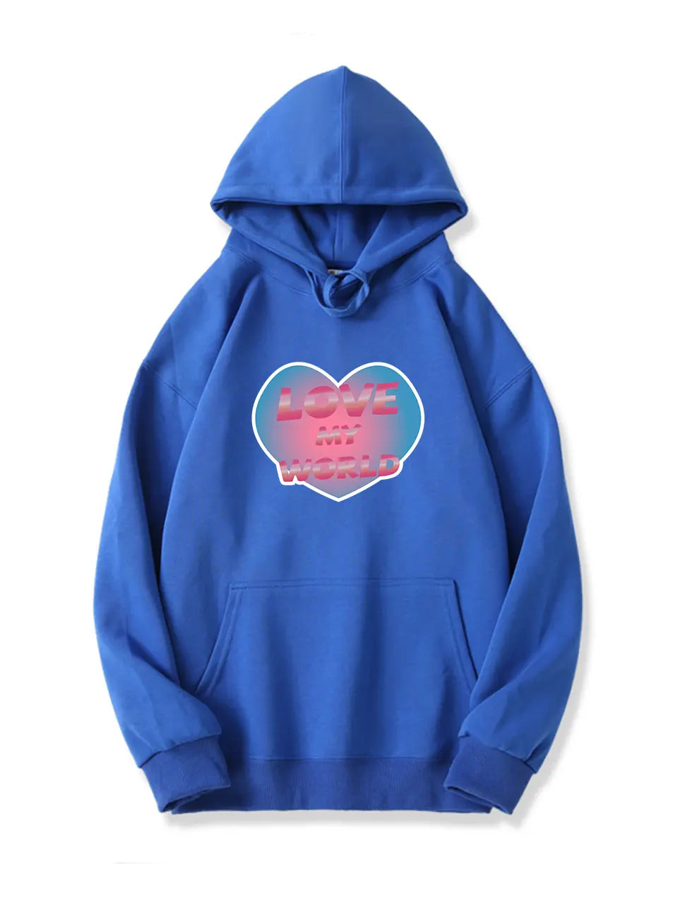 Pink Heart Love My World Hoodie for Valentine's Day Emma Bridess
