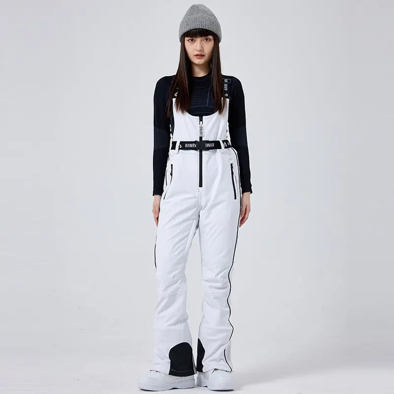 Chic Slim Fit Ski and Snowboard Bibs Pants Sports Jumpsuit