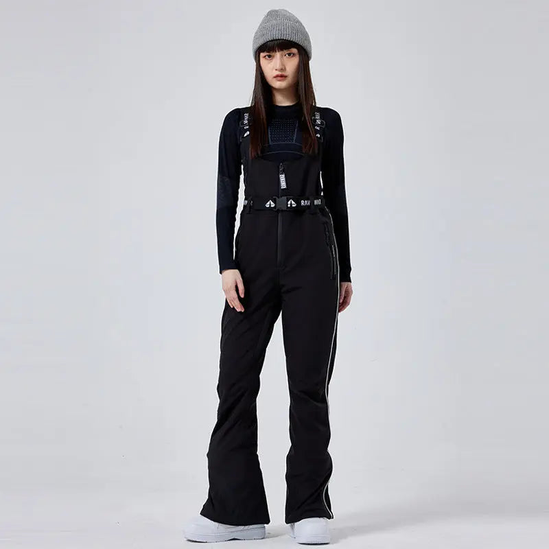 Chic Slim Fit Ski and Snowboard Bibs Pants Sports Jumpsuit