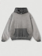 Wash Contrast Color Retro Gradient Casual Hoodie
