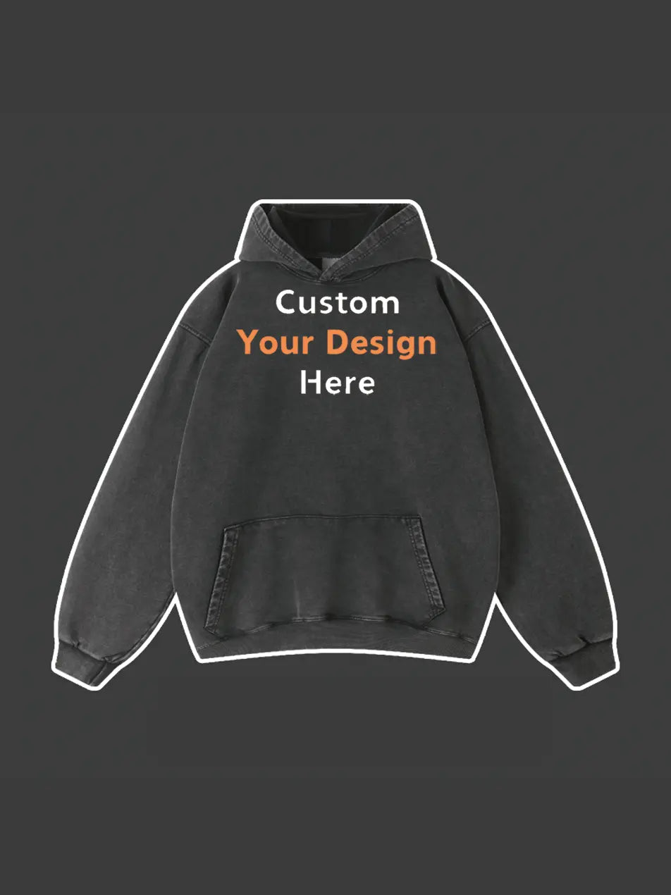 450g Custom Cotton Wash Old Vintage Hoodie
