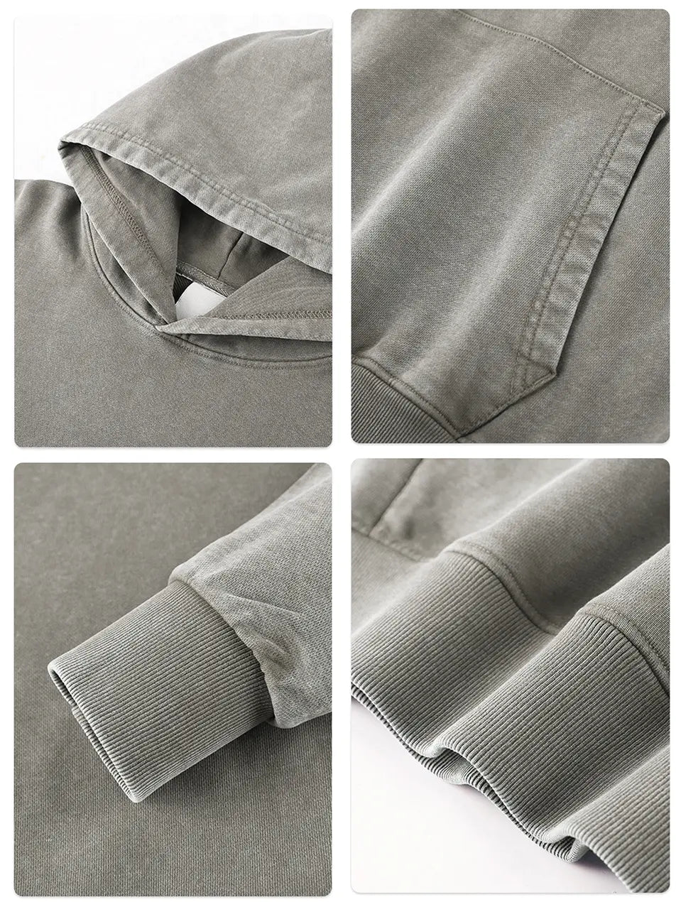 450g Cotton Wash Old Vintage Hoodie
