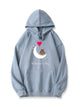 Valentine's Day Owl Love Print Cotton Hoodie Emma Bridess