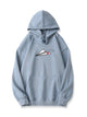 Paper Plane Heart Print Cotton Hoodie for Valentine's Day Emma Bridess