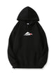 Paper Plane Heart Print Cotton Hoodie for Valentine's Day Emma Bridess