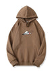 Paper Plane Heart Print Cotton Hoodie for Valentine's Day Emma Bridess