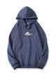Paper Plane Heart Print Cotton Hoodie for Valentine's Day Emma Bridess
