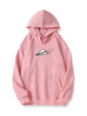 Paper Plane Heart Print Cotton Hoodie for Valentine's Day Emma Bridess