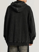 420g Vintage Wash Old Cotton Flame Believe Printed Hoddie