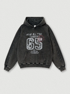 Vintage Number  Printed 410g Cotton Hoodie