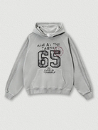 Vintage Number  Printed 410g Cotton Hoodie