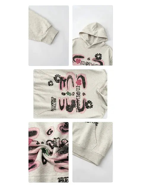 360g Skull Wash Old Cotton Hoodie Emma Bridess