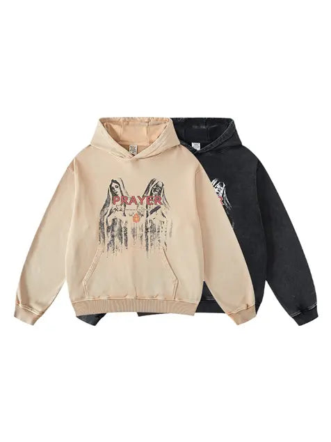 Prayer Sacred Wash Old Cotton Hoodie Emma Bridess