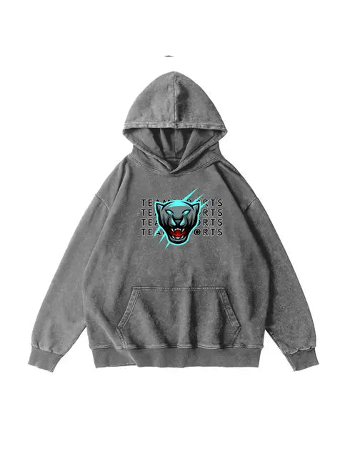 360g  NFL Carolina Panthers Wash Old Cotton Hoodie