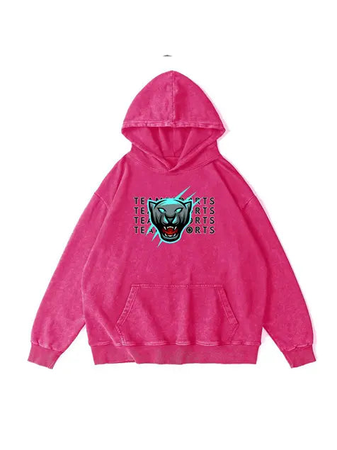 360g  NFL Carolina Panthers Wash Old Cotton Hoodie
