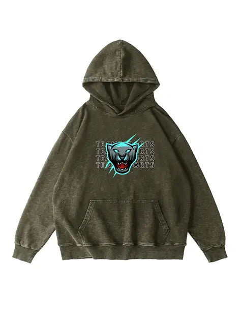 360g  NFL Carolina Panthers Wash Old Cotton Hoodie
