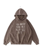 360g All Of You Letter Printed Wash Old Cotton Hoodie Emma Bridess