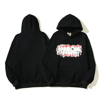 Hip-pop Teeth Cotton Hoodie for Men Emma Bridess