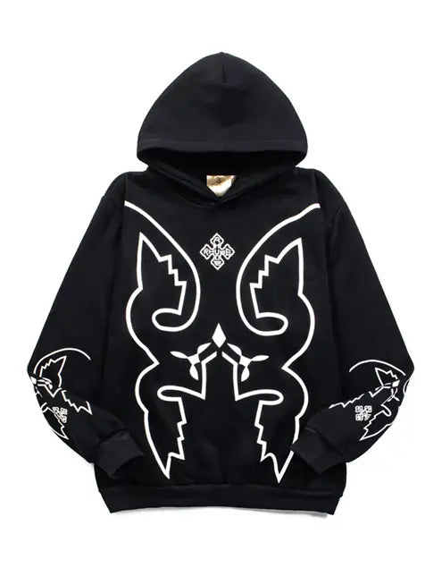 RH Abstract Line Print Hoodie Emma Bridess