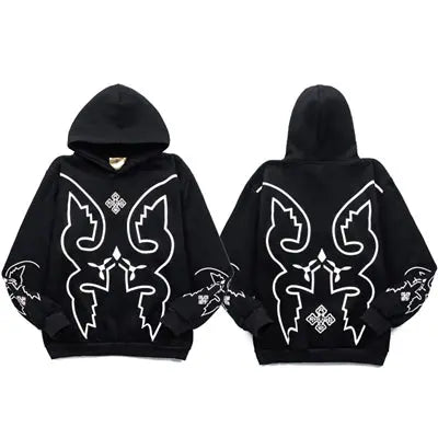 RH Abstract Line Print Hoodie Emma Bridess