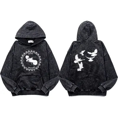 SAINT Dove Wash Old Hoodie Emma Bridess