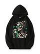 320g Lady Skull Printed Cotton Hoodie for St. Patrick's Day Emma Bridess