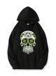 320g Four-leaf Clover Skull Printed Cotton Hoodie for St. Patrick's Day Emma Bridess